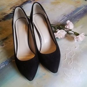 Cole Haan Black Suede Heels